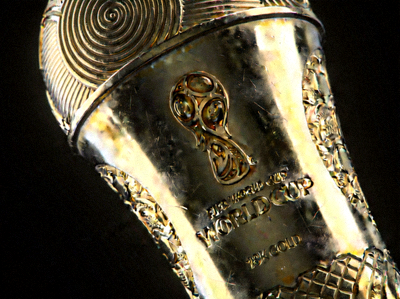 国际足联世界杯大力神杯特写照片